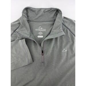 Outdoor Research Merino Blend Quartr Zip Long Sleeve Mens Medium Gray Drirelease
